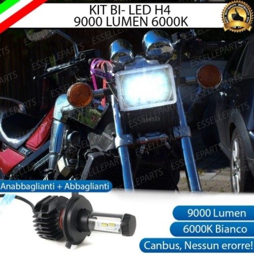 Kit Full LED Lampada H4 9000 Lumen Anabbaglianti Abbaglianti per YAMAHA FZX 750 1987-1998