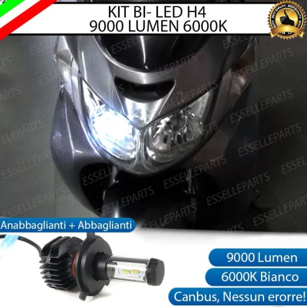 Kit Full LED Lampada H4 9000 Lumen Anabbaglianti per SUZUKI Burgman AN 250 2003 R