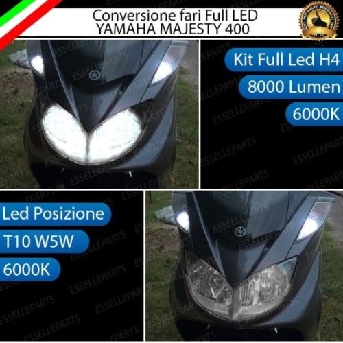 Conversione Fari Full LED ULTRA COMPATTA per YAMAHA Majesty 400 2004-2008