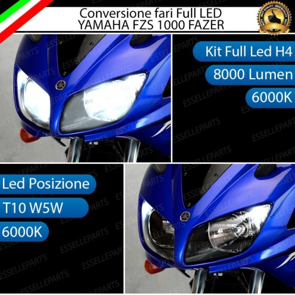 Conversione Fari Full LED ULTRA COMPATTA per YAMAHA FZS 1000 2000-2005 Fazer