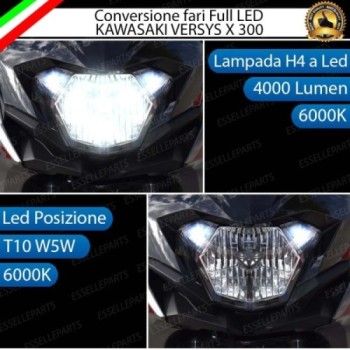Conversione Fari Full LED ULTRA COMPATTA per KAWASAKI Versys-X 300 2017-2020