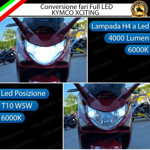 Conversione Fari Full LED ULTRA COMPATTA per KYMCO Xciting 250 2005-2006