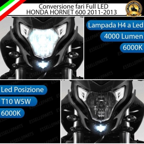 Conversione Fari Full LED ULTRA COMPATTA per HONDA Hornet 600 2011-2013
