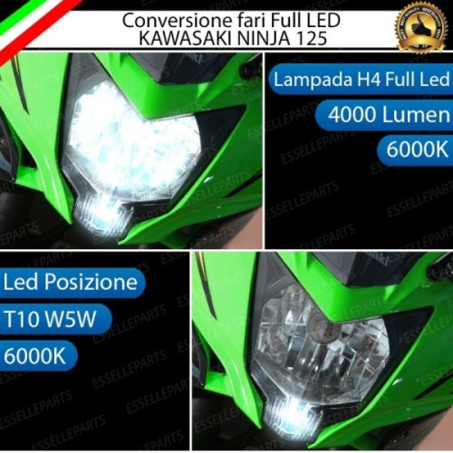 Conversione Fari Full LED ULTRA COMPATTA per KAWASAKI Ninja 125 2019-2020