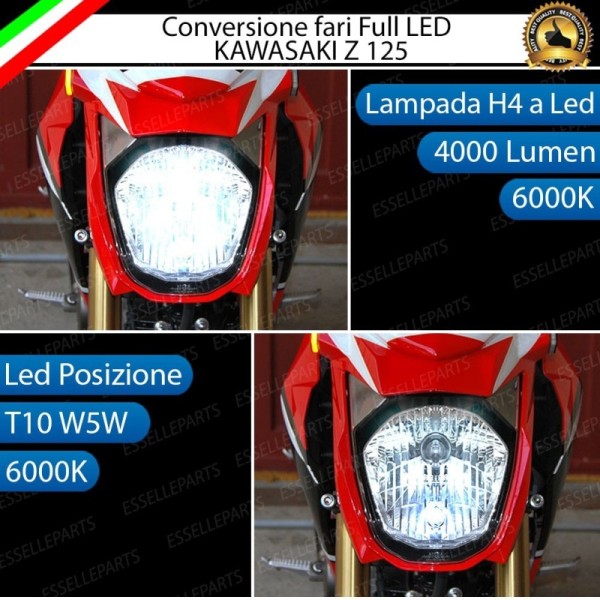 Conversione Fari Full LED ULTRA COMPATTA per KAWASAKI Z 125 2019-2020