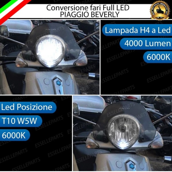 Conversione Fari Full LED ULTRA COMPATTA per PIAGGIO Beverly 400 2008-2011 Tourer