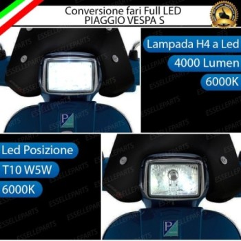Conversione Fari Full LED ULTRA COMPATTA per VESPA S 125 2011-2013 3V Sport