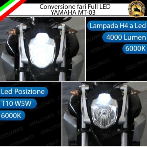 Conversione Fari Full LED ULTRA COMPATTA per YAMAHA MT-03 2006-2014