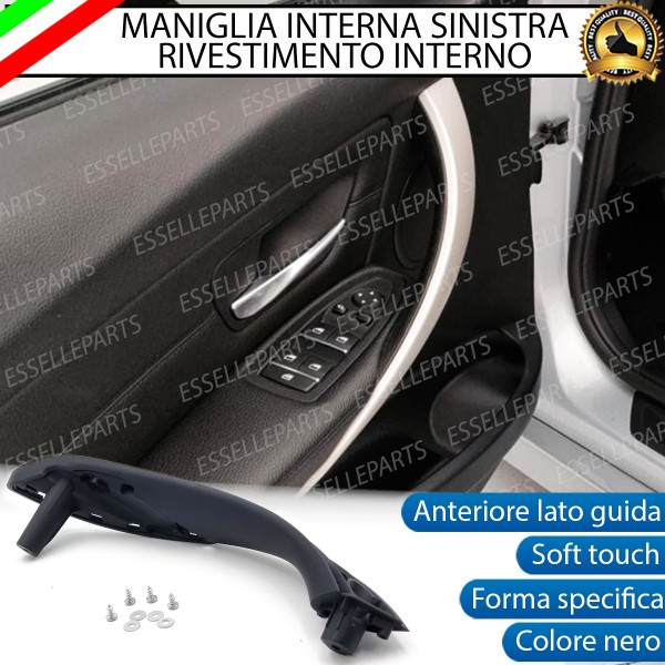 Maniglia Interna Anteriore Lato Guidatore Soft Touch Nero Bmw Serie 3 F30 F31