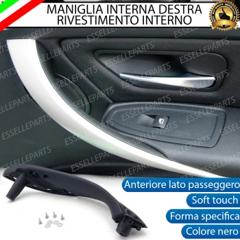 Maniglia Interna Anteriore Lato Passeggero Soft Touch Nero Bmw Serie 4 F32 F36
