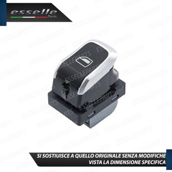 PULSANTE ALZACRISTALLI VETRI NERO / CROMO PER AUDI A3 8V