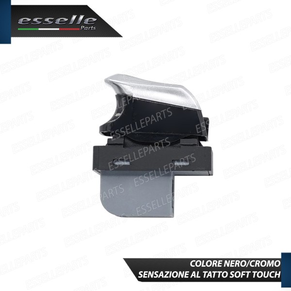 PULSANTE ALZACRISTALLI VETRI NERO / CROMO PER AUDI A4 B8