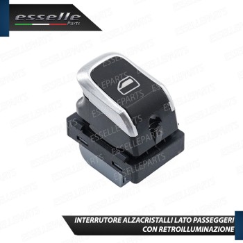 PULSANTE ALZACRISTALLI VETRI NERO / CROMO PER AUDI Q5