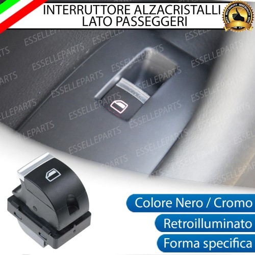 PULSANTE ALZACRISTALLI VETRI NERO / CROMO PER AUDI Q7