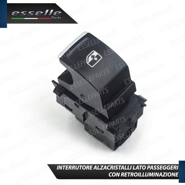 PULSANTE ALZACRISTALLI VETRI NERO / CROMO PER SKODA FABIA 4