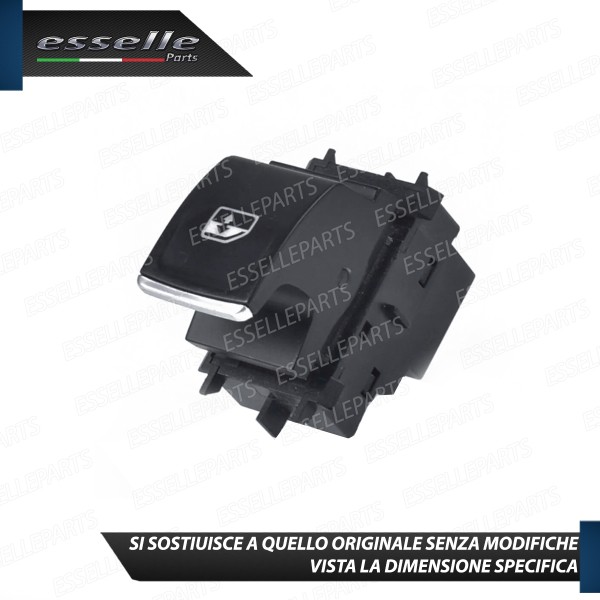 PULSANTE ALZACRISTALLI VETRI NERO / CROMO PER SKODA OCTAVIA 3 5E RESTYLING