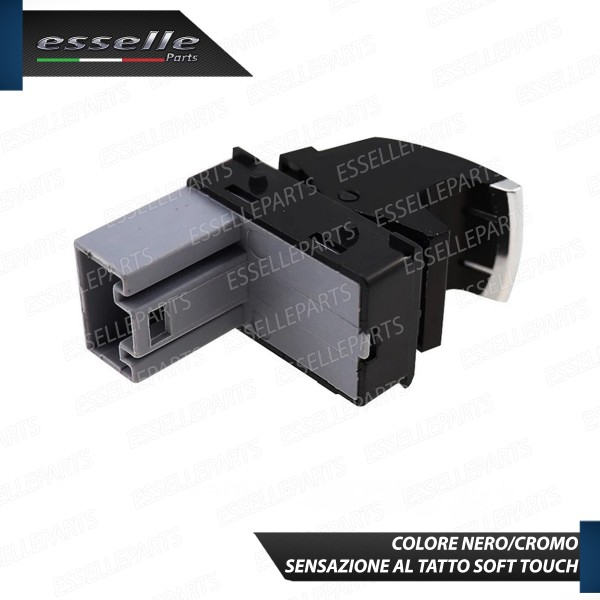 PULSANTE ALZACRISTALLI VETRI NERO / CROMO PER SKODA FABIA 2 DAL 2011