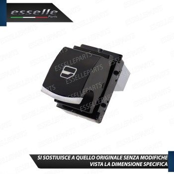 PULSANTE ALZACRISTALLI VETRI NERO / CROMO PER SKODA ROOMSTER