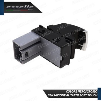 PULSANTE ALZACRISTALLI VETRI NERO / CROMO PER VOLKSWAGEN PASSAT B6