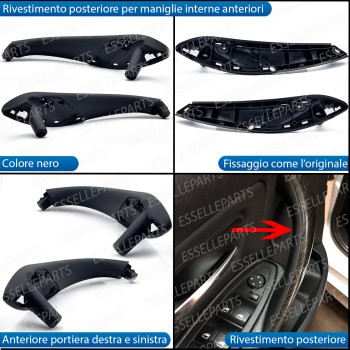 Maniglie Interne Bmw Serie 4 F32 F33 F33 Anteriori Lato Guida Lato Passeggero Nero