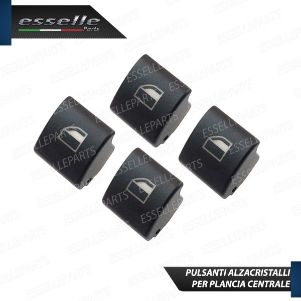 4 X PULSANTI ALZACRISTALLI VETRI PLANCIA CENTRALE PER BMW SERIE 3 E46