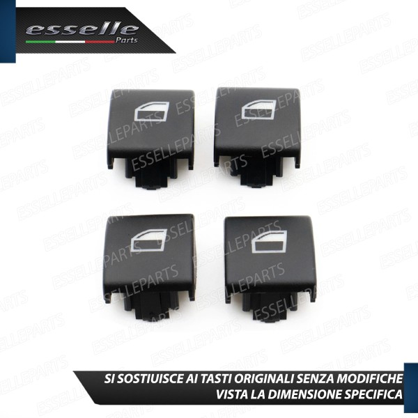 4 X PULSANTI ALZACRISTALLI VETRI PLANCIA CENTRALE PER BMW SERIE 3 E46