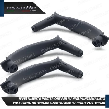 Set Completo Maniglia Anteriore + Posteriore Interna Bmw X5 E70 Nero