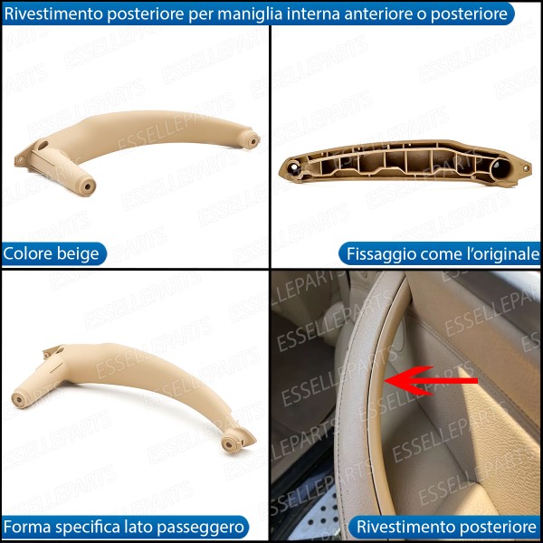 Maniglia Interna Bmw X5 E70 Anteriore O Posteriore Lato Passeggero Beige Soft Touch