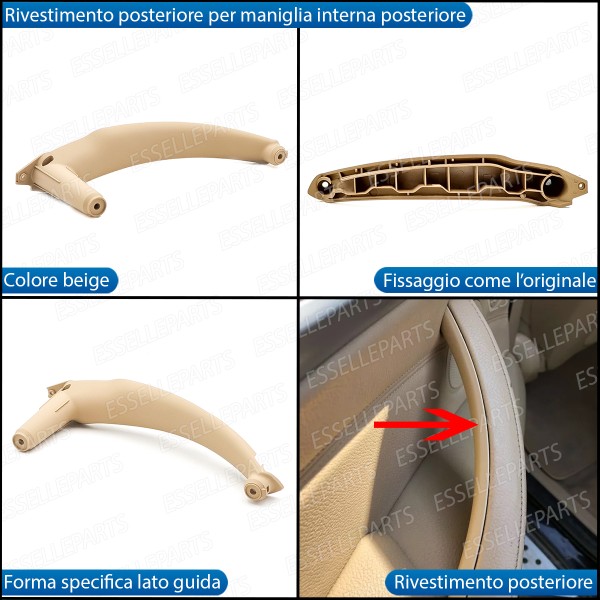 Maniglia Interna Bmw X6 E71 Posteriore Lato Guida Beige Soft Touch