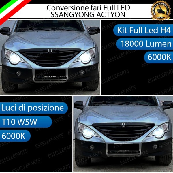 Conversione Fari Full LED 18000LM + 330LM per SSANGYONG ACTYON