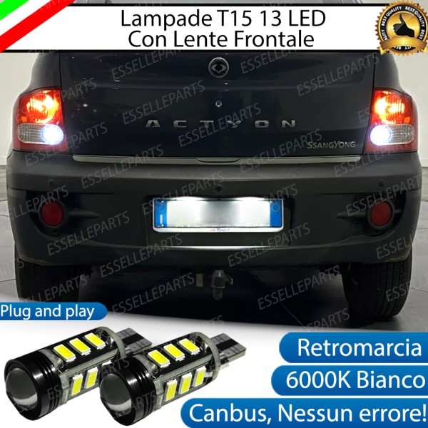 Luci Retromarcia T15 13 LED 6000K per SSANGYONG ACTYON