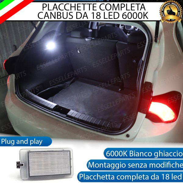 Placchetta Bagagliaio Led Completa Dacia Lodgy 18 Led 6000k Bianco Ghiaccio