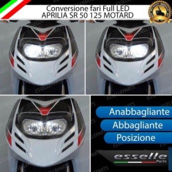 Conversione Fari Full LED - ULTRA COMPATTA - per APRILIA SR 50 2012-2017 Motard