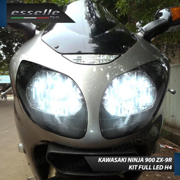 Kit Full LED Coppia H4 18000 Lumen per KAWASAKI Ninja 900 ZX-9R 2002-2005