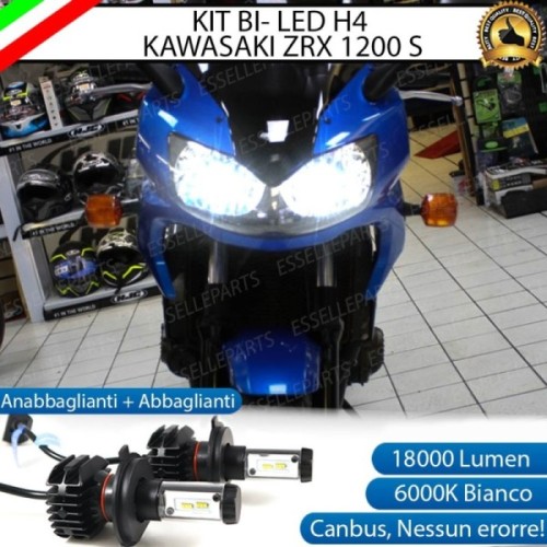 Kit Full LED Coppia H4 18000 Lumen per KAWASAKI ZRX 1200 2001-2004 S