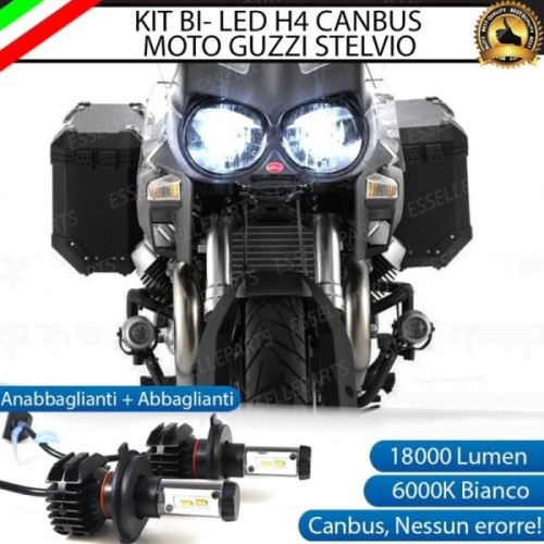 Kit Full LED Coppia H4 18000 Lumen per MOTO GUZZI Stelvio 1200 2008-2010 4V