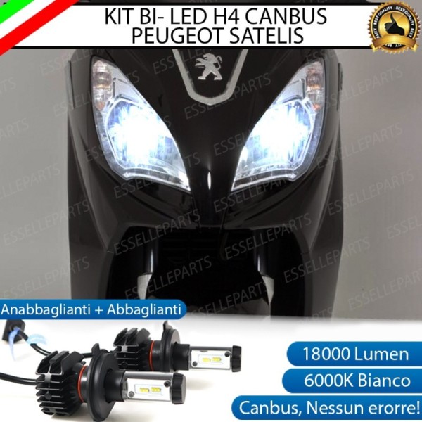 Kit Full LED Coppia H4 18000 Lumen per PEUGEOT Satelis 300 2013-2016