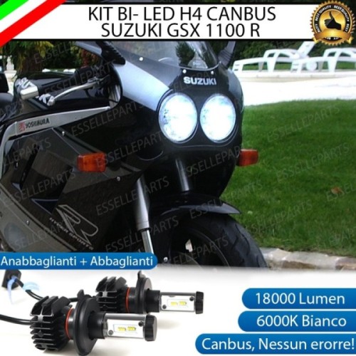 Kit Full LED Coppia H4 18000 Lumen 6000K bianco per SUZUKI GSX 1100 1994-1998 R