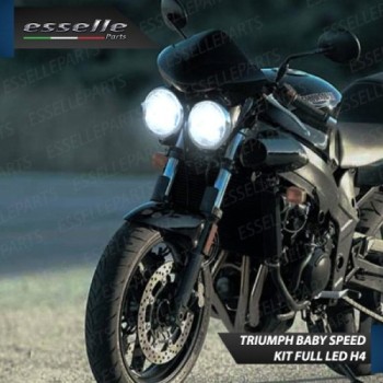 Kit Full LED Coppia H4 18000 Lumen per Triumph Baby Speed 600 2002-2003