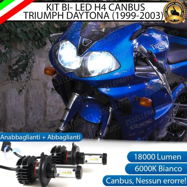 Kit Full LED Coppia H4 18000 Lumen per Triumph Daytona 955 2003-2006 I