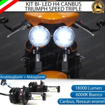 Kit Full LED Coppia H4 18000 Lumen per Triumph Speed Triple 1050 2005-2011 Kit Full LED Coppia H4 18000 Lumen per Triumph Speed Triple 1050 2005-2011