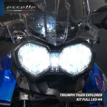 Kit Full LED Coppia H4 18000 Lumen per Triumph Tiger Explorer 1215 2016-2017 XCA ABS