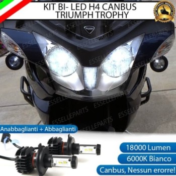 Kit Full LED Coppia H4 18000 Lumen per Triumph Trophy 1200 2012-2015 ABS
