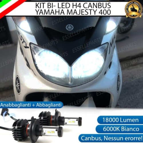 Kit Full LED Coppia H4 18000 Lumen 6000K bianco per YAMAHA Majesty 400 2004-2008