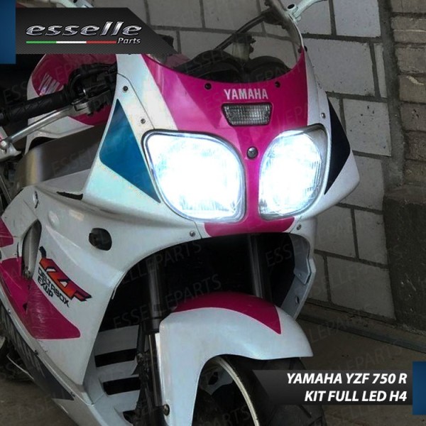 Kit Full LED Coppia H4 18000 Lumen 6000K bianco per YAMAHA YZF 750 1993-1997 SP