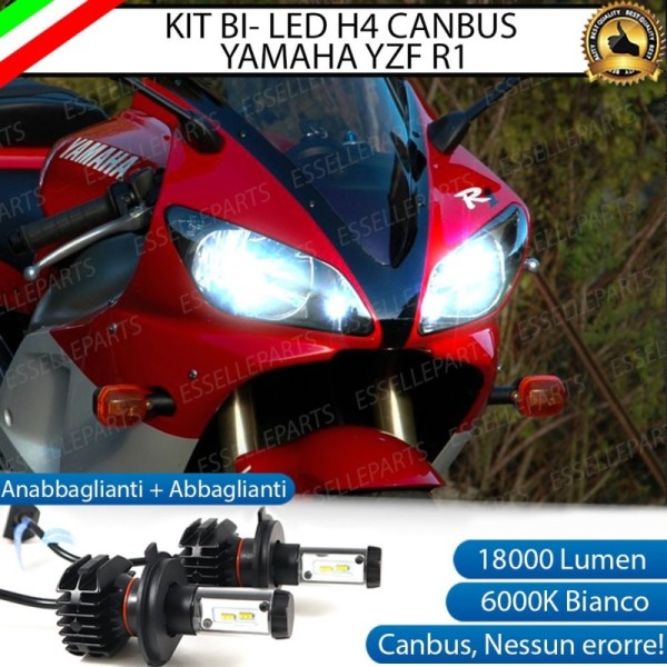 Kit Full LED Coppia H4 18000 Lumen 6000K bianco per YAMAHA YZF R1 1998-1999