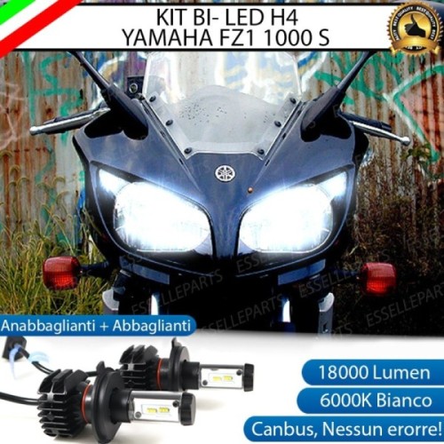 Kit Full LED Coppia H4 18000 Lumen 6000K bianco per YAMAHA FZ1 2006-2016 Fazer