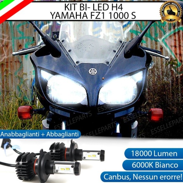 Kit Full LED Coppia H4 18000 Lumen 6000K bianco per YAMAHA FZ1 2006-2016 Fazer