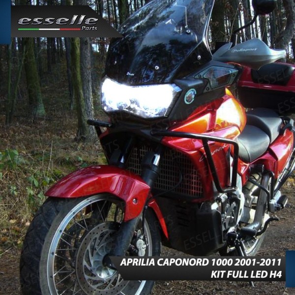 Kit Full LED Coppia H4 18000 Lumen per Aprilia Caponord 1000 2001-2004 ETV