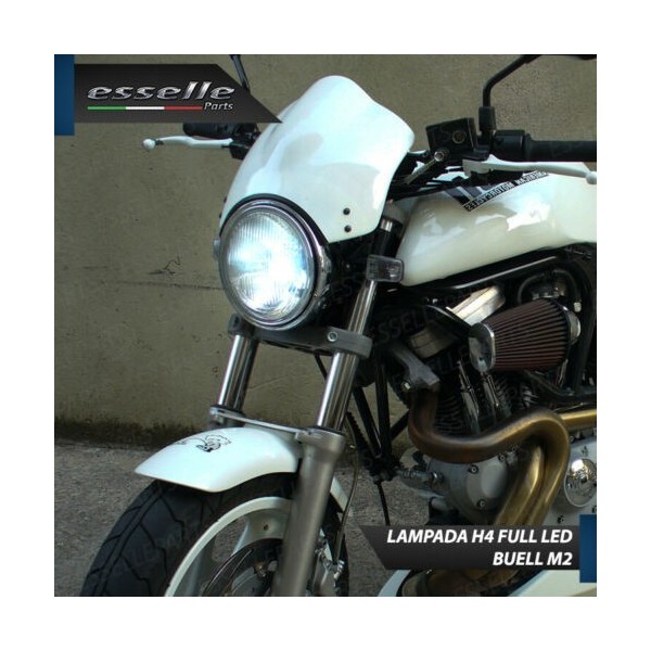 Kit Full LED Lampada H4 9000 LUMEN 6000K Buell Cyclone 1200 M2 1999-2002